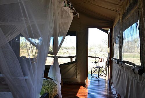 Sango Safari Camp in der Khwai Community Area in Botswana