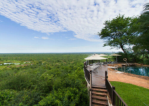 Blick von der Victoria Falls Safari Lodge, Simbabwe