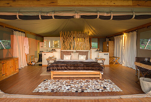 Luxuriöse Safari Zelte im Loisaba Tented Camp in Nordkenia