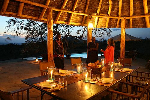 Campi ya Kanzi Lodge im Tasvo West Nationalpark in Kenia