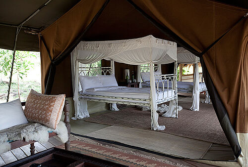 Safari-Zelte im Serian Camp in der Masai Mara in Kenia