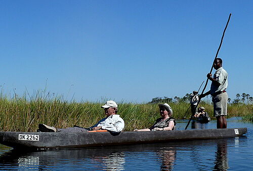 Mokoro Fahrt im Okavango Delta in Botswana