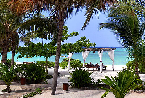 Romantisches Strand-Setting im Next Paradise auf Sansibar