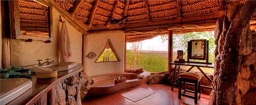 Cottages und Bungalows in Elsa's Kopje im Meru Nationalpark in Kenia