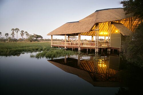 Moremi Crossing Camp im Okavango Delta in Botswana