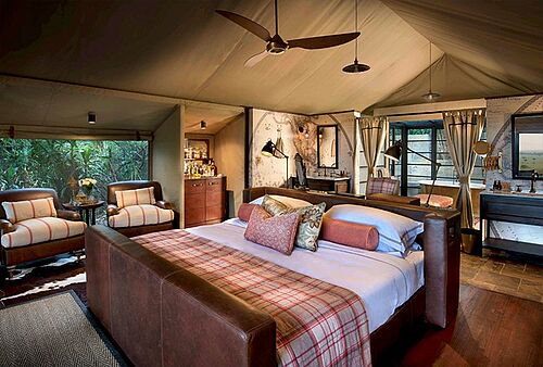 Luxuriöse Zelt-Suiten im Bateleur Camp in der Masai Mara in Kenia