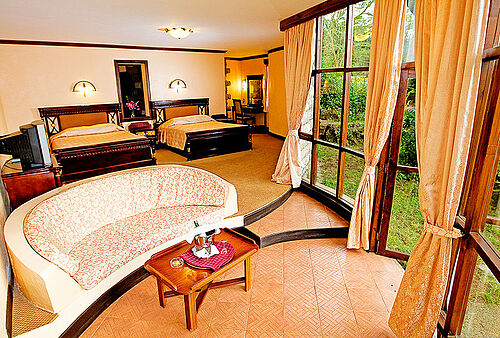 Komfortable Zimmer in der Lake Naivasha Sopa Lodge in Kenia