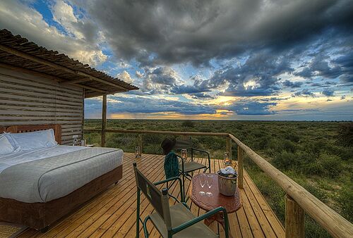 Dinaka Camp in der Kalahari in Botswana