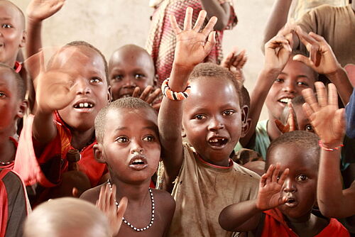 Afrikanische Kinder in Kenia