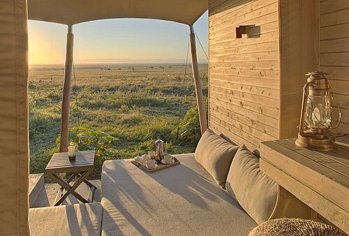 Luxuriöse Safari Zelte im Kichwa Tembo Camp in der Masai Mara in Kenia