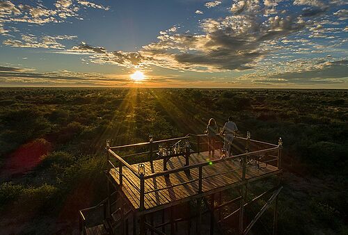 Dinaka Camp in der Kalahari in Botswana