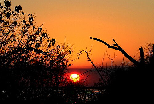 Okavango, Camping, Safari, Mobile Camp, Botswana, Sonnenuntergang