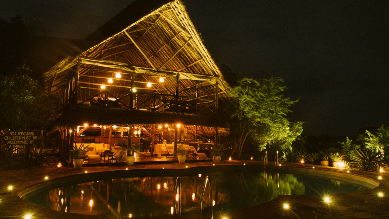 Strandhotel auf einer kleinen privaten Insel