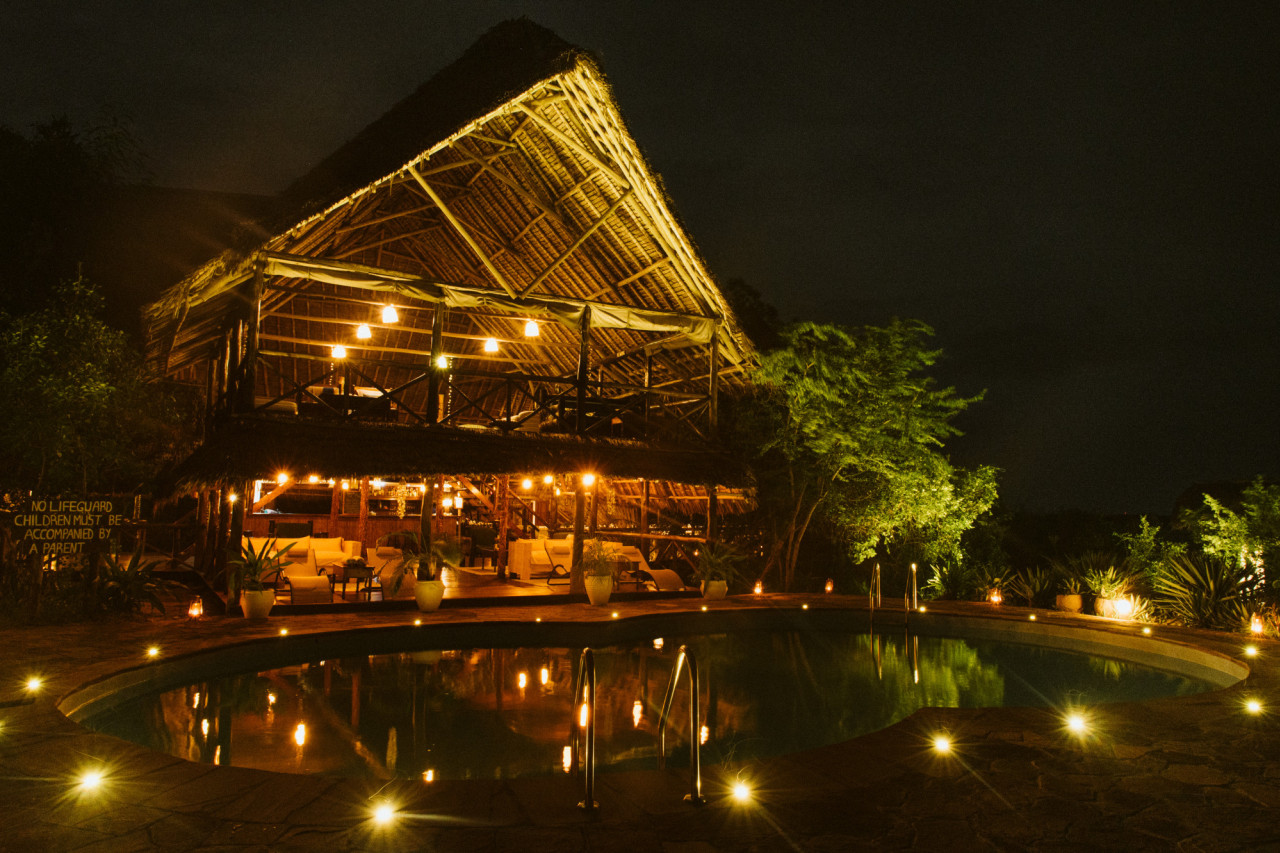 Strandhotel auf einer kleinen privaten Insel