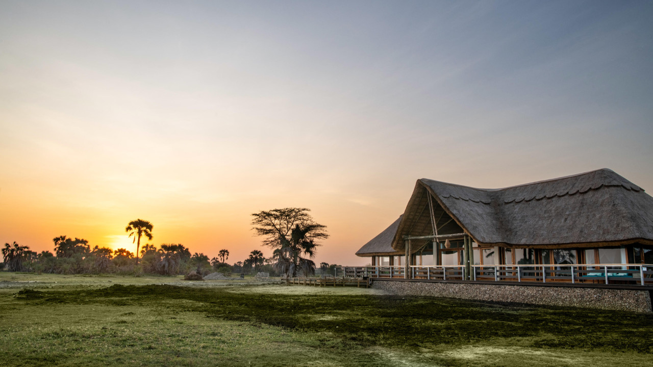 Am Lake Manyara zwischen Palmen gelegen