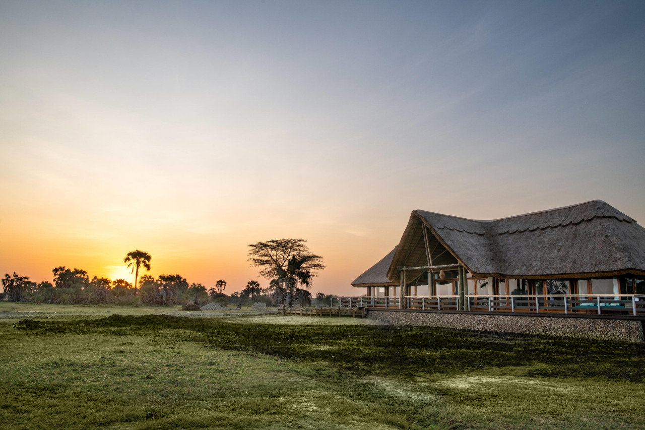 Am Lake Manyara zwischen Palmen gelegen