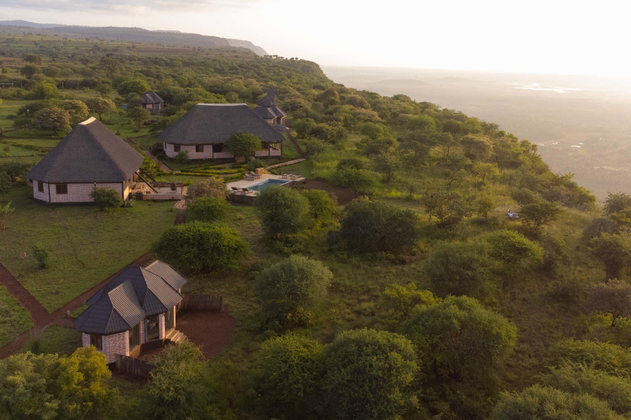 Herrliche Lodge auf dem Manyara-Steilhang