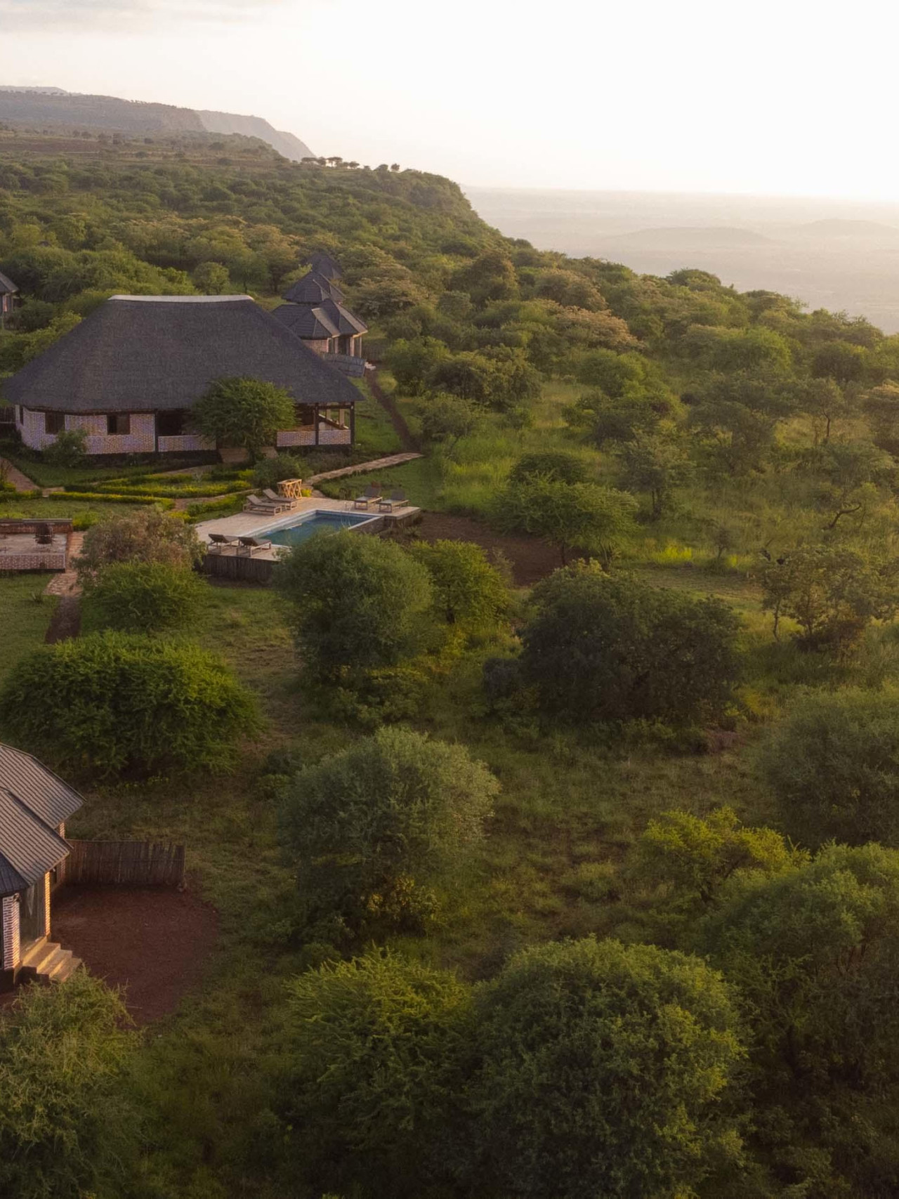 Herrliche Lodge auf dem Manyara-Steilhang