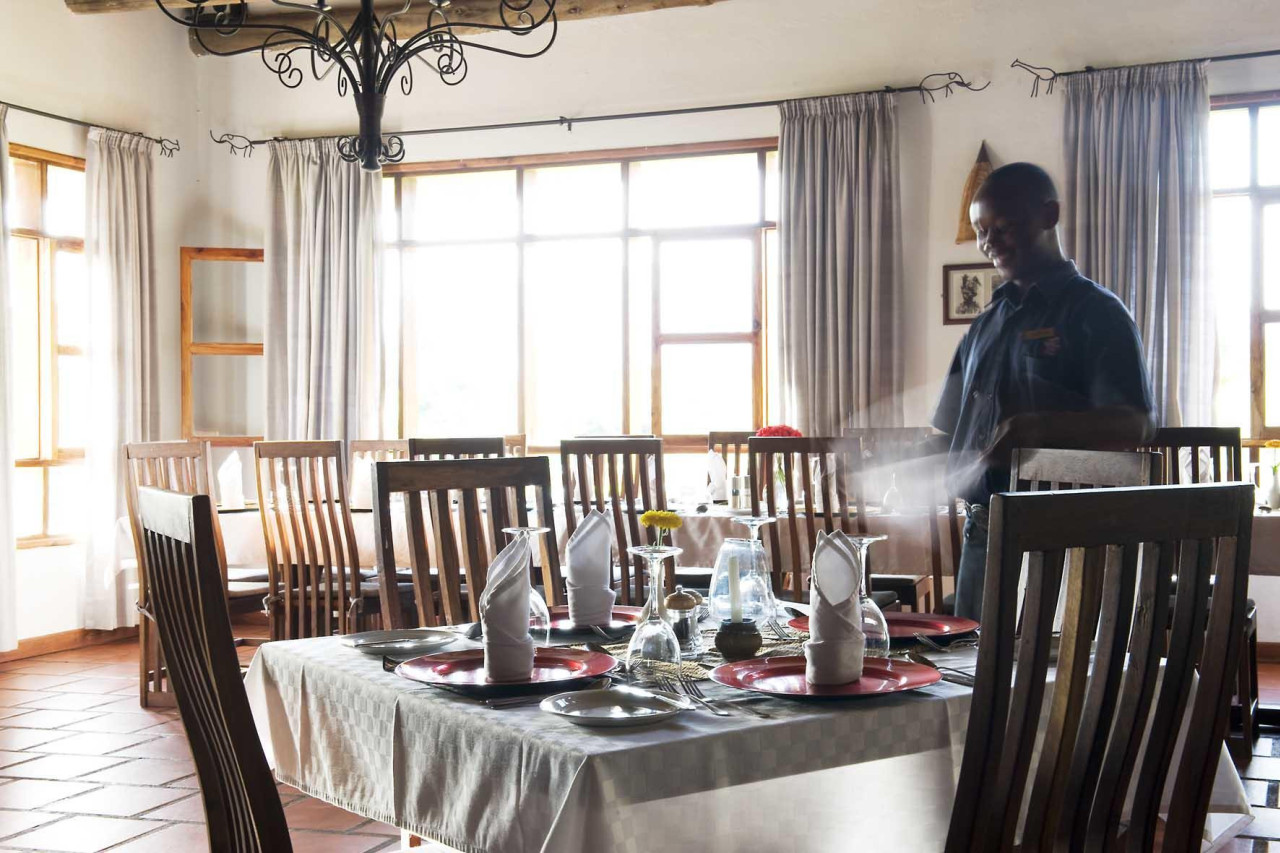 Das Restaurant serviert Produkte aus eigenem Anbau