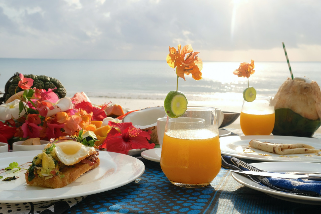 Leckeres Frühstück mit Meerblick
