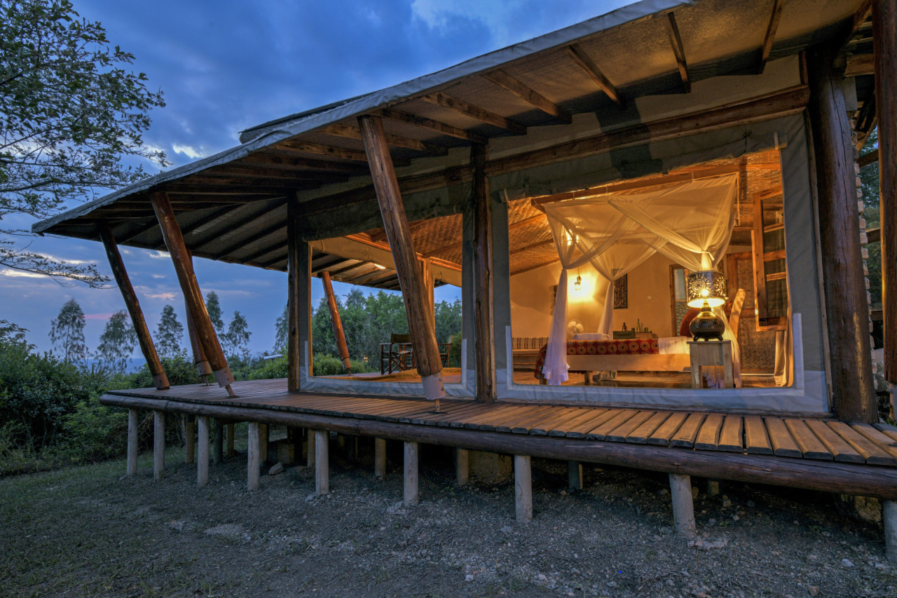 Safari-Tents aus natürlichen Eukalyptusstangen