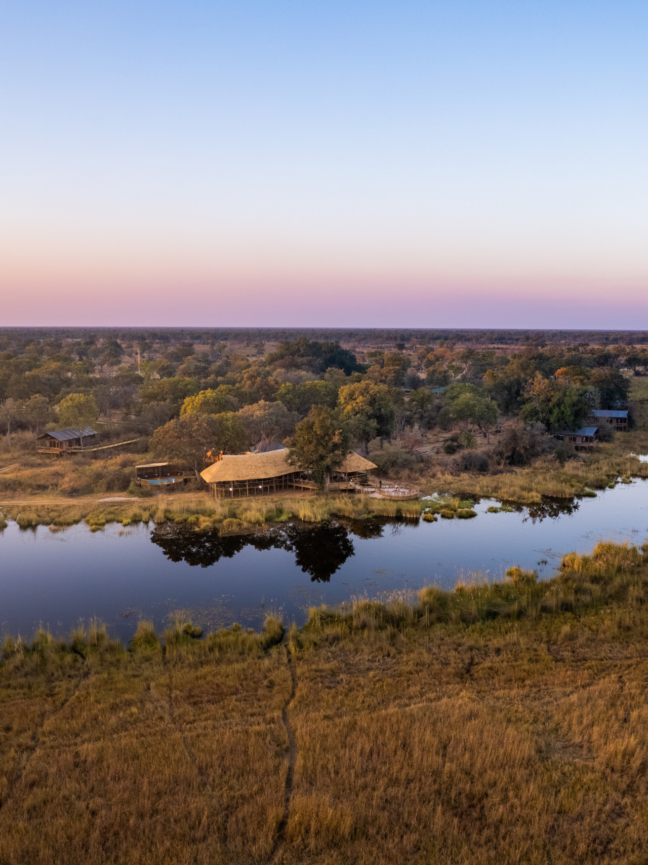 An kleiner Lagune im Delta gelegen