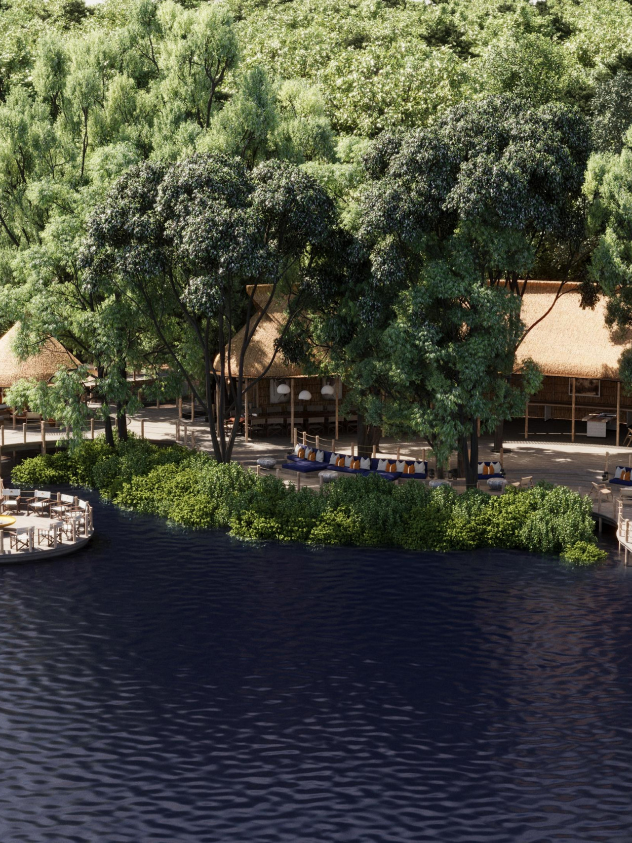 Spektakuläre Lage am Okavango Fluss