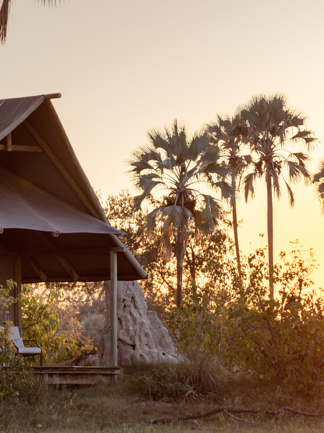 Fünf Zelte bieten Privatsphäre und Rückzugsort