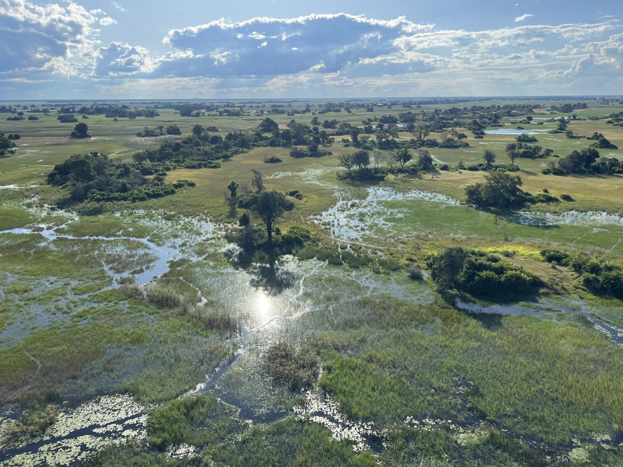 Okavango Delta aus der Adler-Perspektive