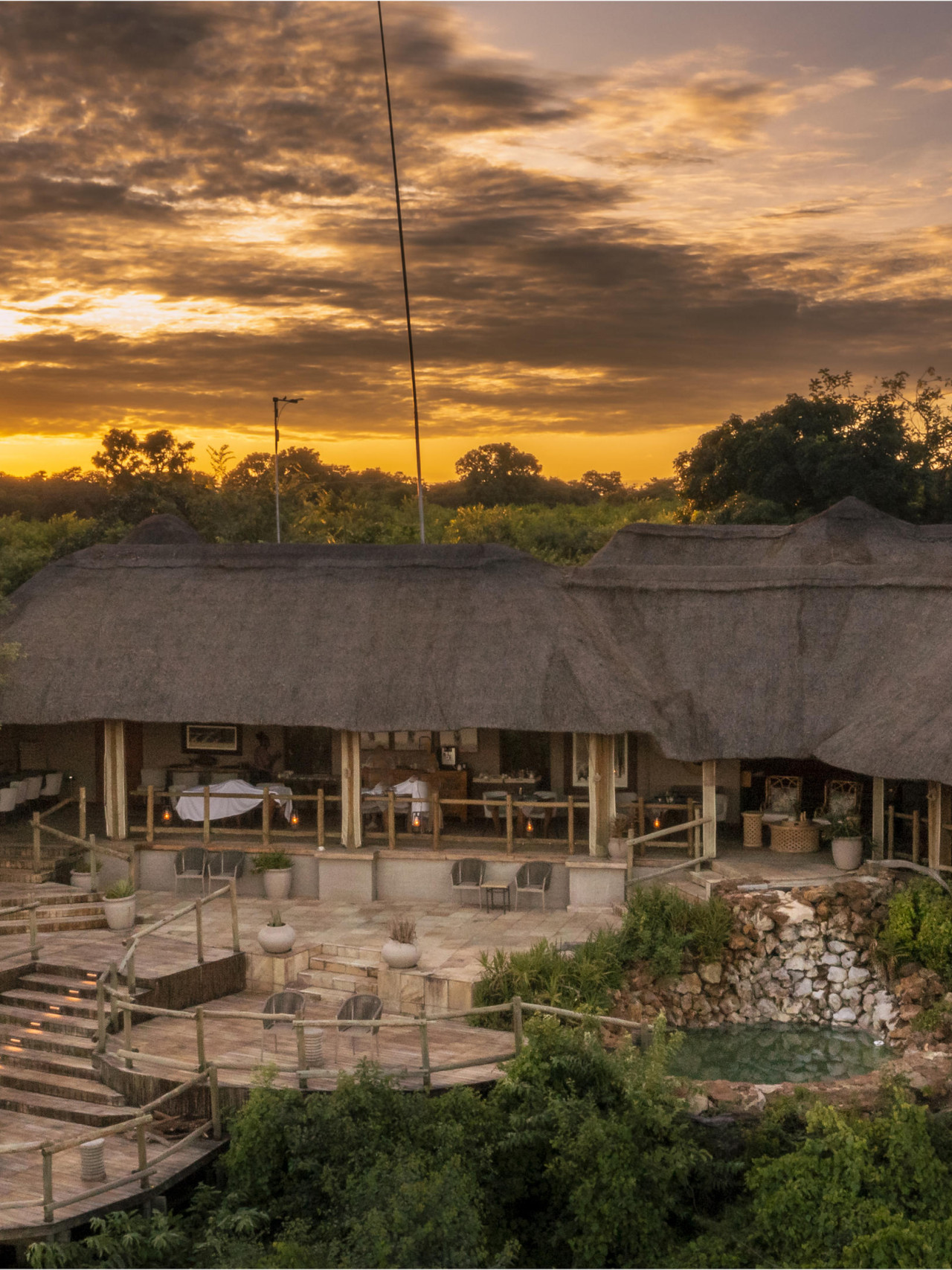 Luxuriöse Lodge mit Aussicht auf den Chobe Fluss