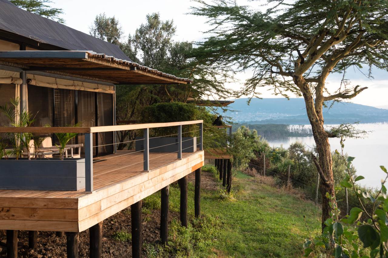 Willkommen im exklusiven Camp am Lake Nakuru
