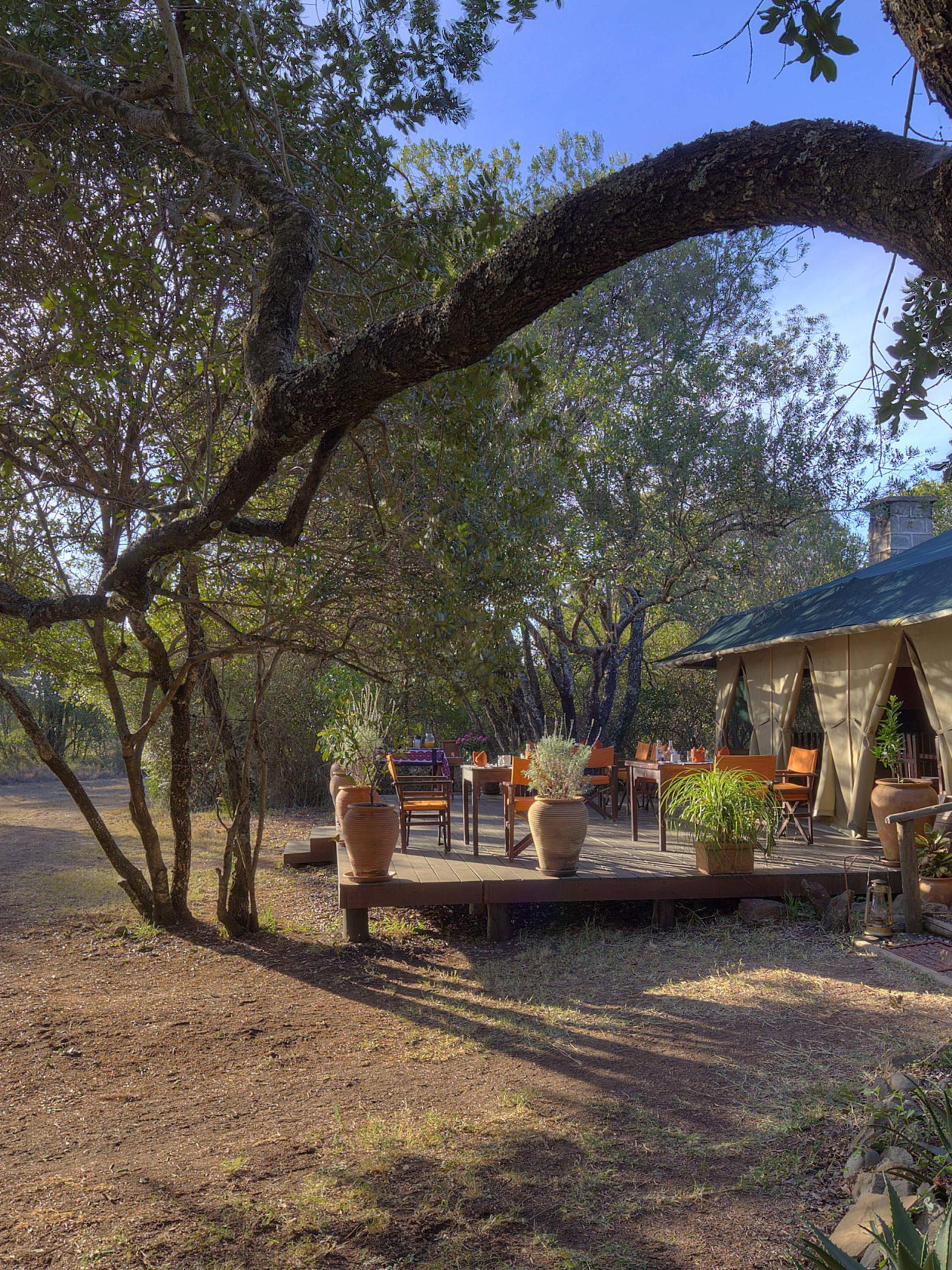 Kleines, luxuriöses Camp im Schatten des Mt. Kenya