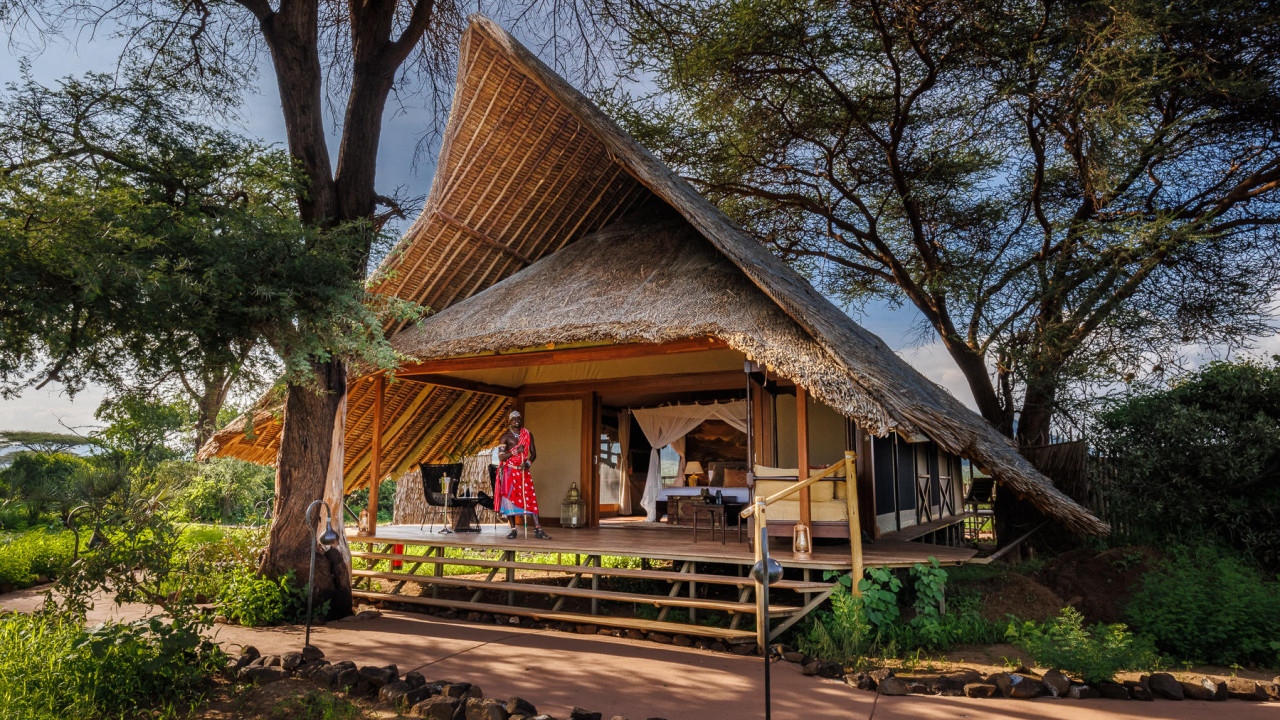 Eingebettet in einem authentischen afrikanischen Ambiente