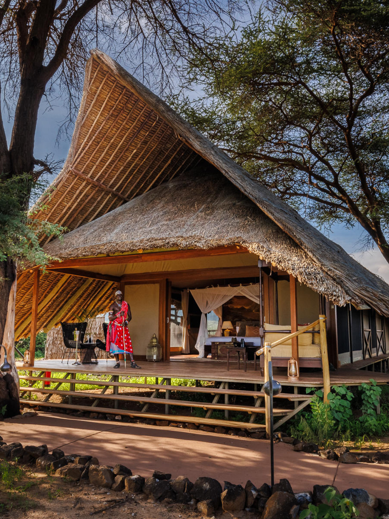 Eingebettet in einem authentischen afrikanischen Ambiente