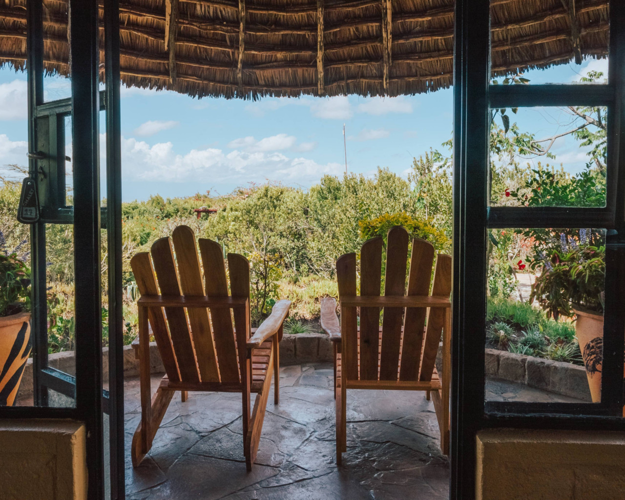 Von jedem Chalet herrlicher Blick auf den Mount Kenya
