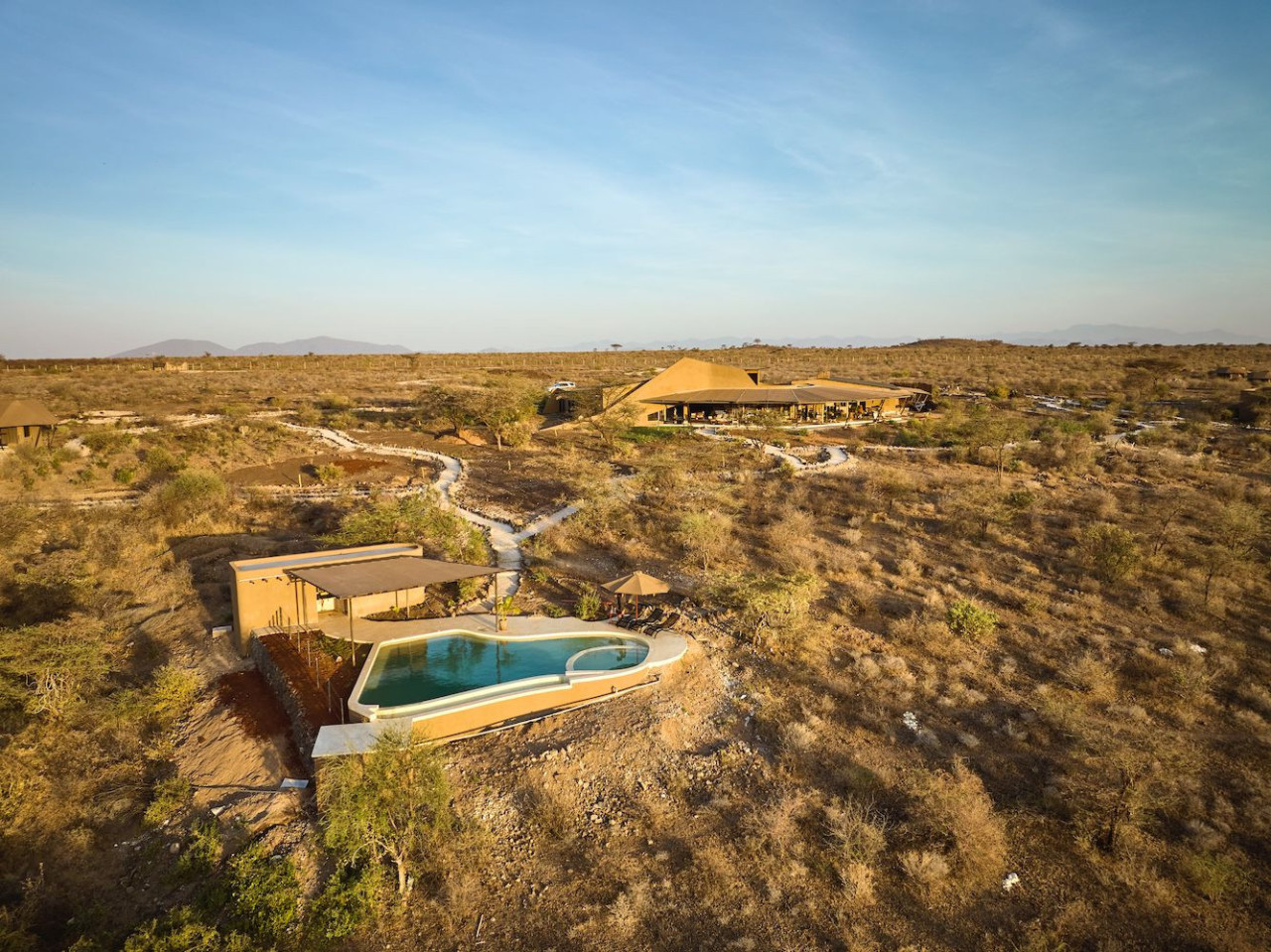 Die Safari Lodge aus der Adler-Perspektive