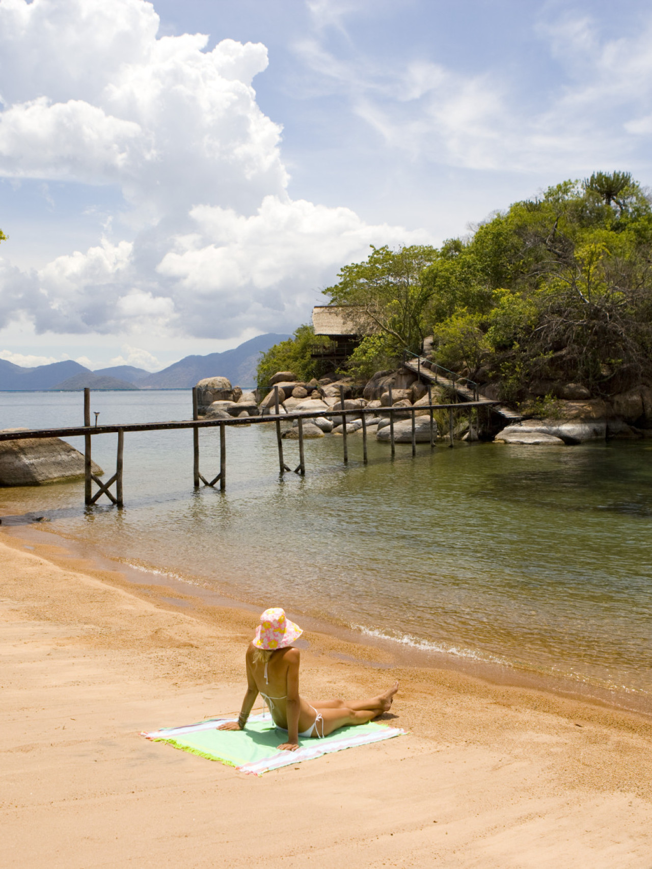 Unberührte und verlassene Insel im Lake Malawi