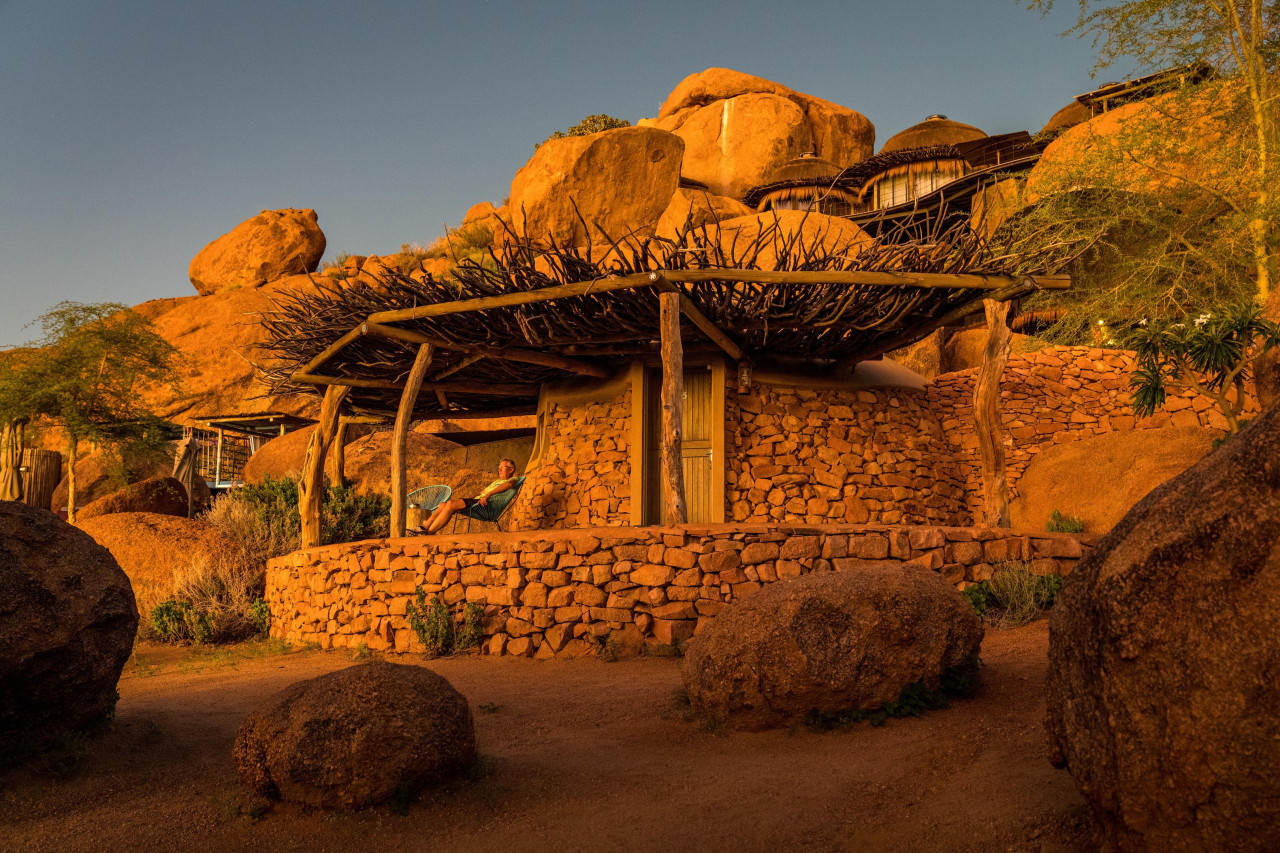 Umweltfreundliche Bungalows mit Veranda