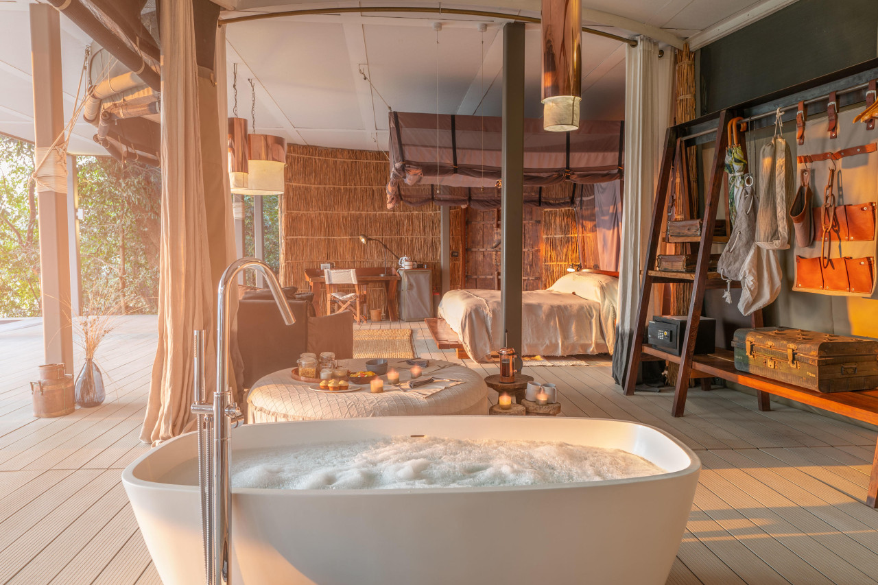 Badevergnügen nach einem einem erlebnisreichen Tag