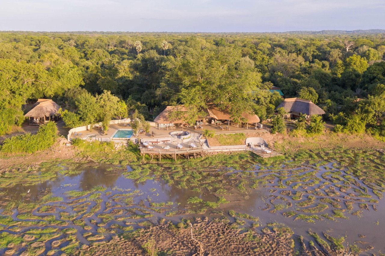 Blick auf den Fluss im South Luangwa Nationalpark