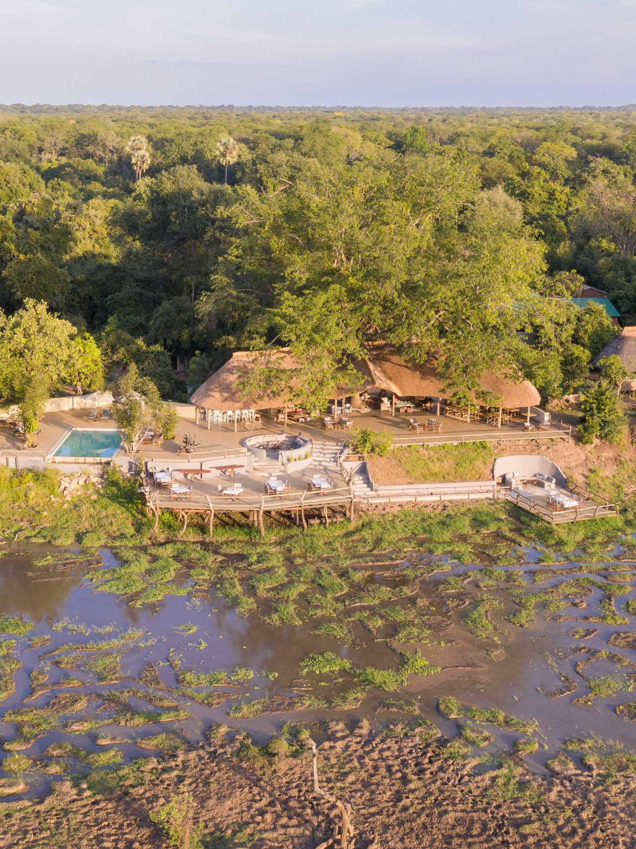 Blick auf den Fluss im South Luangwa Nationalpark