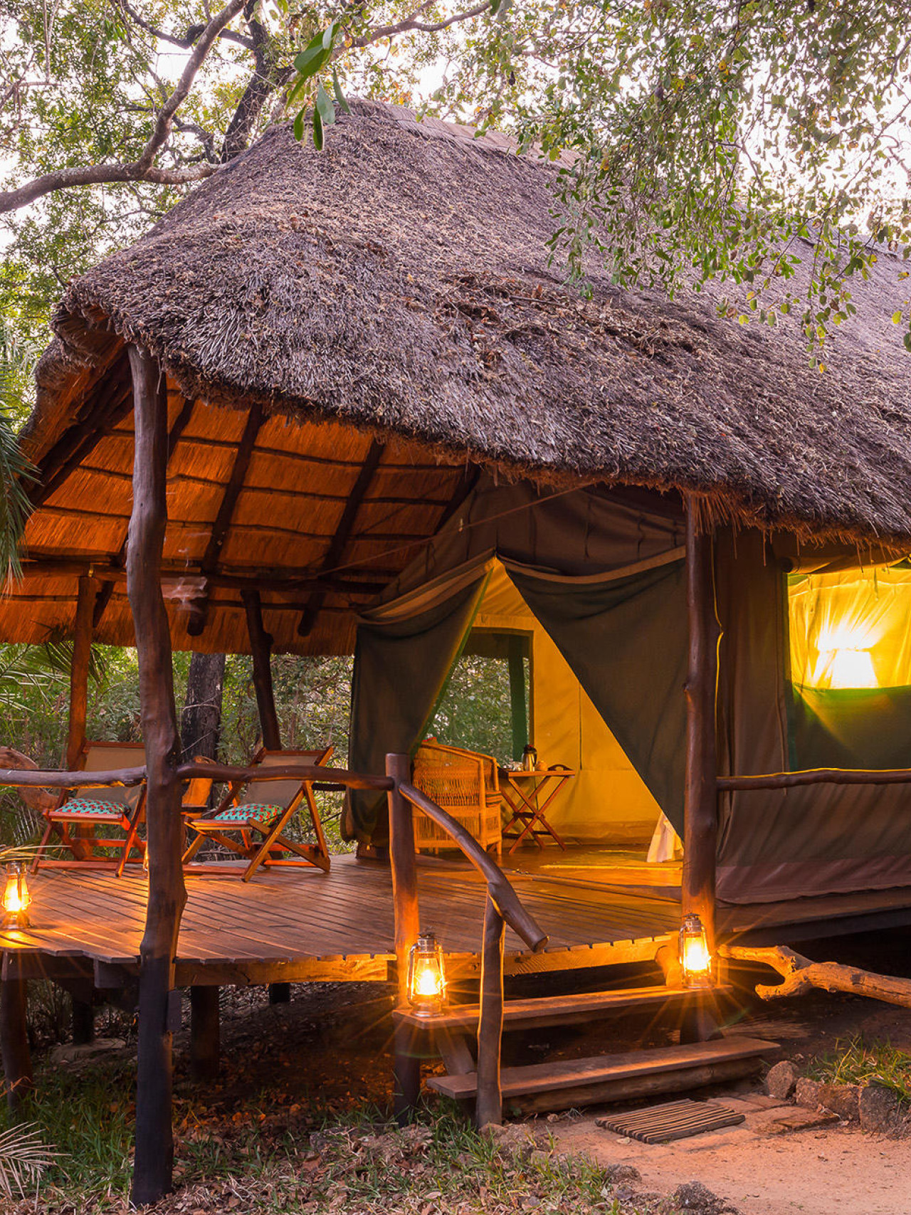 Authentische Safari-Lodge inmitten unberührter Wildnis