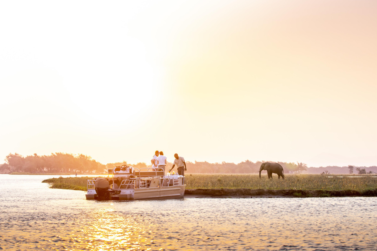 Pause auf einer Insel zum Sundowner
