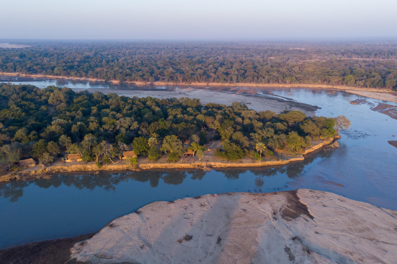 Das Takwela Camp aus der Adler-Perspektive