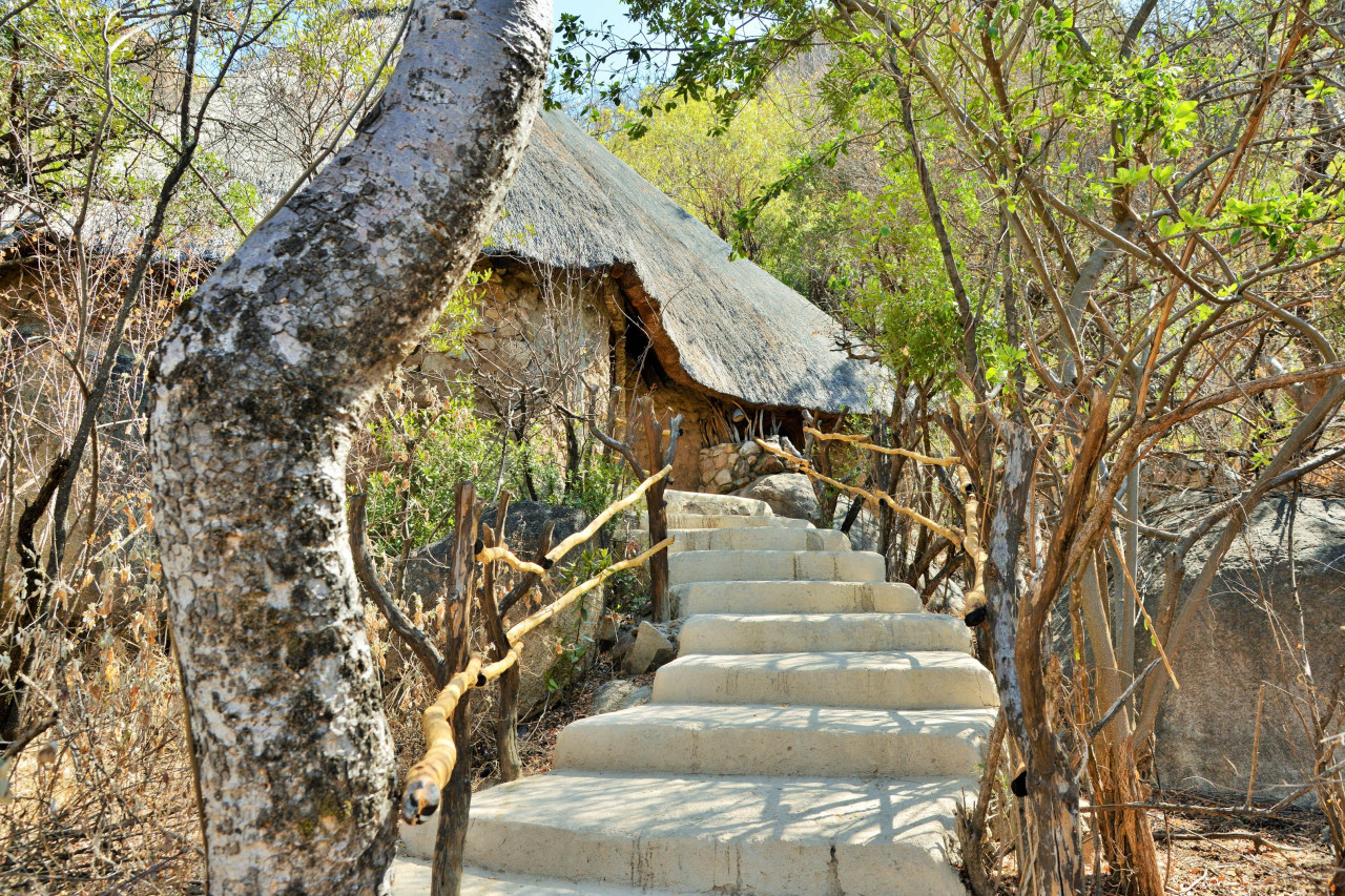 Cottages liegen in ehemaliger Unterkunft der San