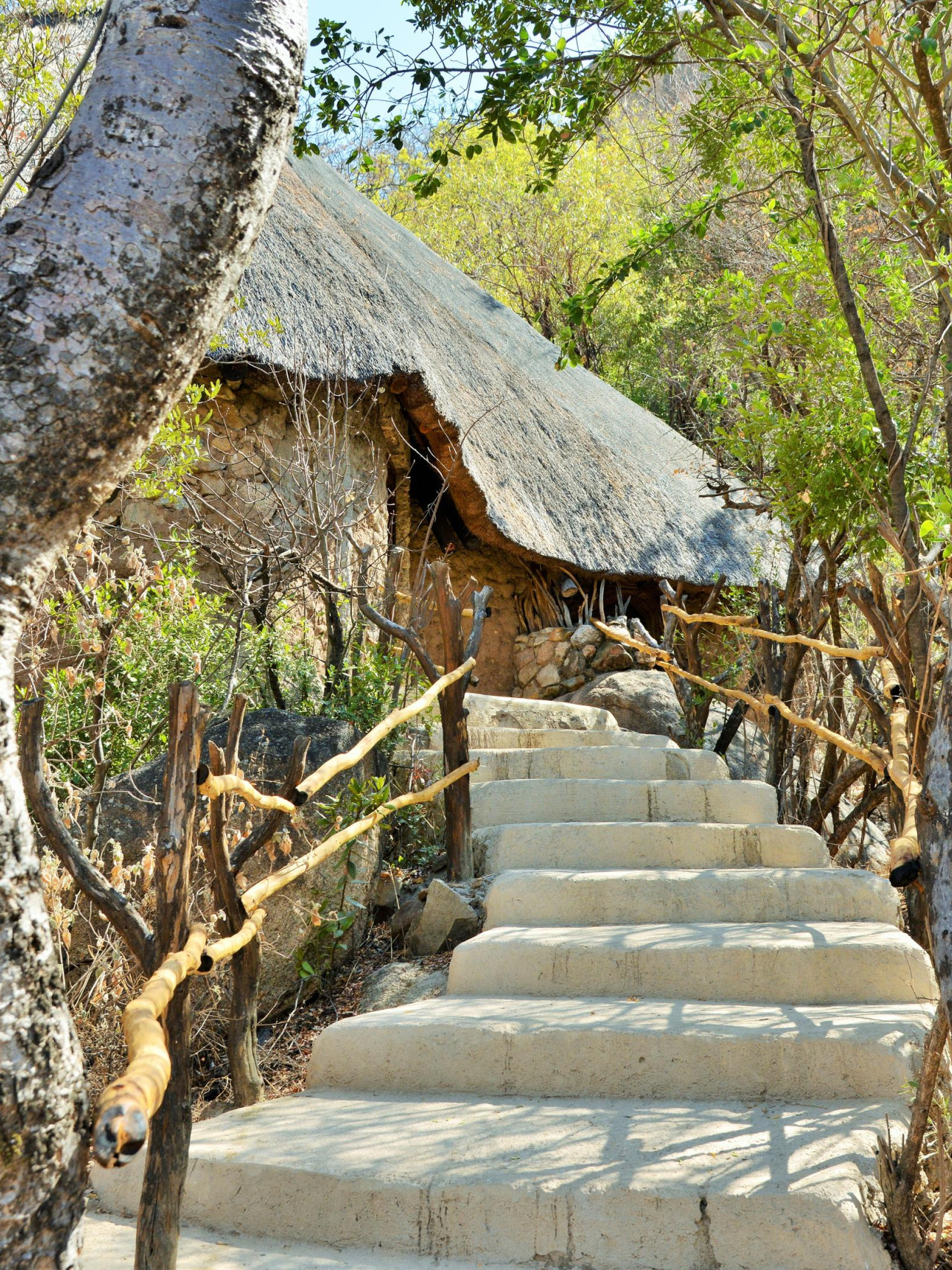 Cottages liegen in ehemaliger Unterkunft der San