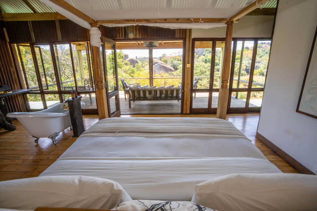 Fantastische Aussicht vom Bett und der Veranda