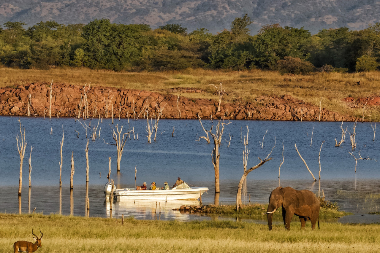 Langsam auf dem Wasser treiben und Tiere beobachten