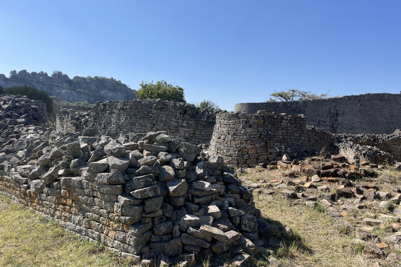 Historische Ruinen in Great Zimbabwe