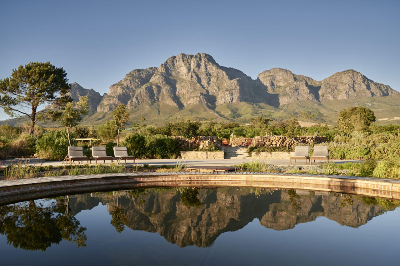 Atemberaubende Landschaft im Winelands Valley